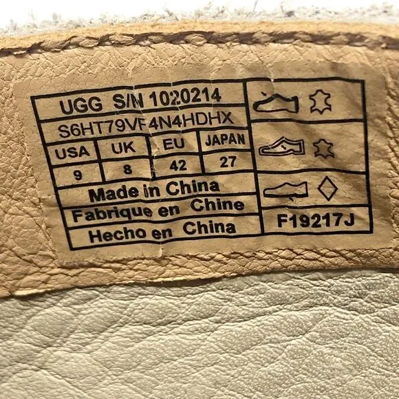 UGG Freamon Waterproof Suede Chukka Boots Mens Size 9 Grey Goat Leather Lining - Picture 7 of 14